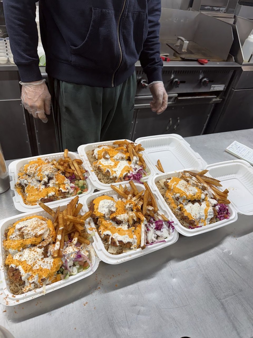 Chapli Kebab with Sauce and Fries